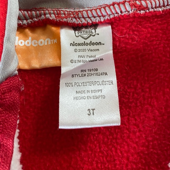 PAW Patrol Chase Marshall Half Zip Hoodie Toddler. Size 3T - Picture 3 of 5